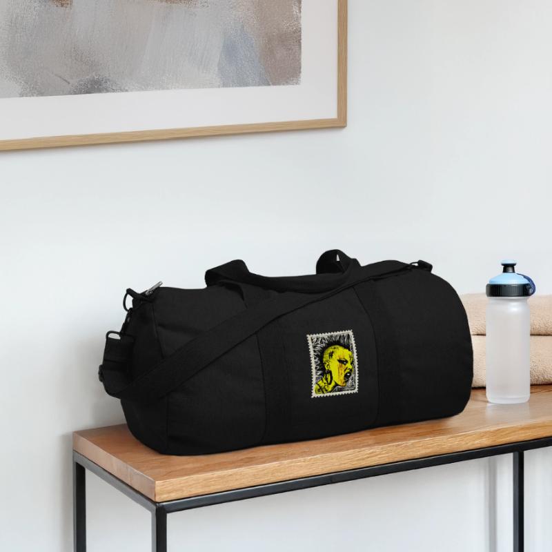Femme punk sauvage avec mohawk et colère sur timbre-poste Sac de sport en toile recyclée Stanley/Stella