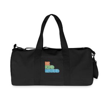 Be Kind Rewind Retro Motif for Movie Fans - Recycled Canvas Sports Bag by Stanley/Stella - black - Front