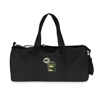 Nope Frog – Annoyed & Funny - Recycled Canvas Sports Bag by Stanley/Stella - black - Front