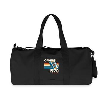 55ème Anniversaire Original Mai Millésime 1970 - Sac de sport en toile recyclée Stanley/Stella - noir - Devant
