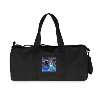 Aliens and Chickens: Unexpected Encounters - Recycled Canvas Sports Bag by Stanley/Stella - black - Front