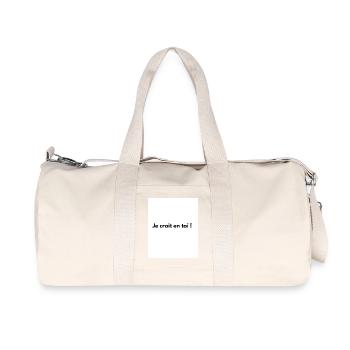 Ich glaube an dich! - Recycelte Canvas-Sporttasche von Stanley/Stella - Naturweiß - Vorne