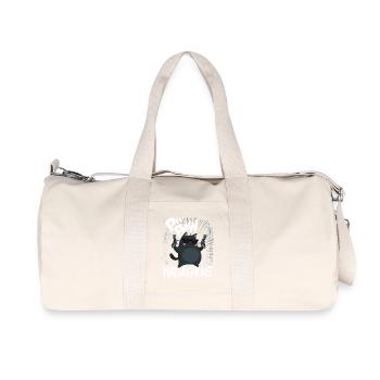 Pew Pew Madafakas Lustige Katze mit Spruch - Recycelte Canvas-Sporttasche von Stanley/Stella - Naturweiß - Vorne