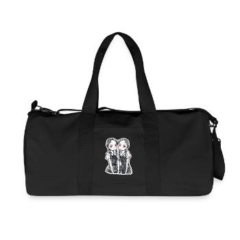 Sisters are twins with red eyes - Recycled Canvas Sports Bag by Stanley/Stella - black - Front