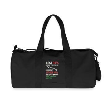 Stock market trader funny saying: 90% loss - Recycled Canvas Sports Bag by Stanley/Stella - black - Front