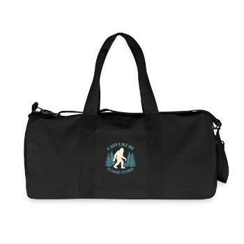 Funny Bigfoot A Guy Like Me Is Hard To Forest Find - Recycled Canvas Sports Bag by Stanley/Stella - black - Front