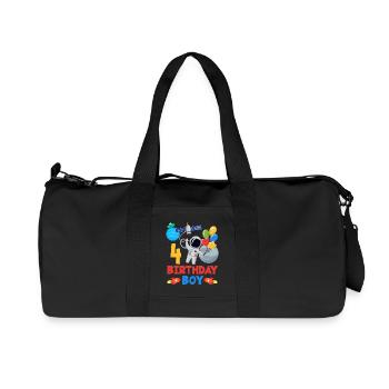 Space Adventure 4 Birthday Boy - Recycled Canvas Sports Bag by Stanley/Stella - black - Front