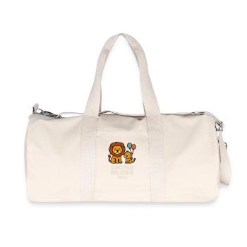 Großer Bruder 2025 – Löwen Geschwister Shirt - Recycelte Canvas-Sporttasche von Stanley/Stella - Naturweiß - Vorne