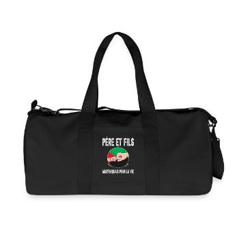père fils papa martiniquais martinique fête pères - Sac de sport en toile recyclée Stanley/Stella - noir - Devant