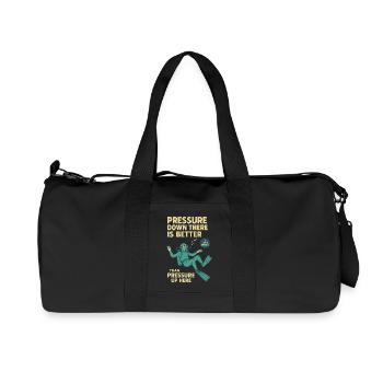 La pression vers le bas est meilleure conception du plongeur - Sac de sport en toile recyclée Stanley/Stella - noir - Devant