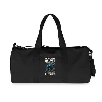 Not all heroes wear capes, fins, divers - Recycled Canvas Sports Bag by Stanley/Stella - black - Front