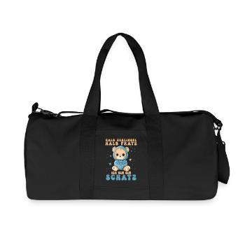 Halb Schlingel Halb Fratz Schatz Bär Bärchen - Recycelte Canvas-Sporttasche von Stanley/Stella - Schwarz - Vorne