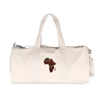 Carte de motif africain avec des racines - Sac de sport en toile recyclée Stanley/Stella - blanc naturel - Devant