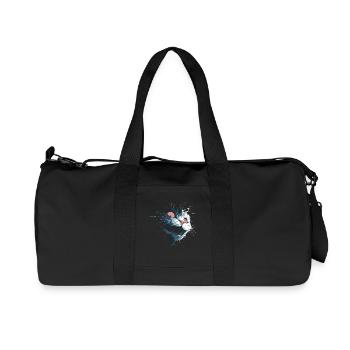 Torn Cheshire Cat – Dark Nightmare Gaze - Recycled Canvas Sports Bag by Stanley/Stella - black - Front