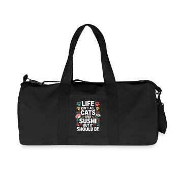Sushi Cats Japon Drôle Kawaii Sushi Cadeau - Sac de sport en toile recyclée Stanley/Stella - noir - Devant