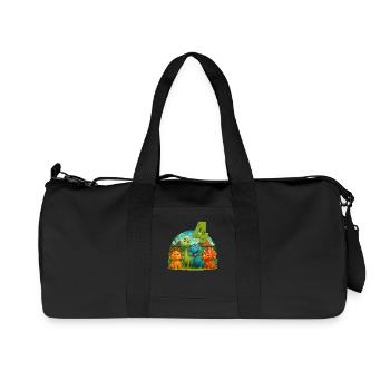 Dinosaurier Geburtstag Kinder 4 Jahre Geschenk - Recycelte Canvas-Sporttasche von Stanley/Stella - Schwarz - Vorne