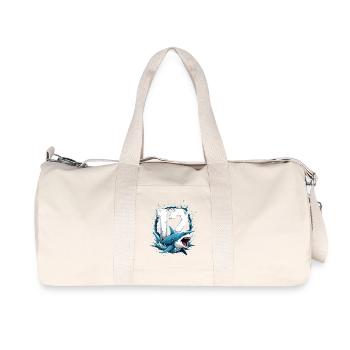 Shark Children's Birthday Party 12 Years Joy - Recycled Canvas Sports Bag by Stanley/Stella - natural - Front
