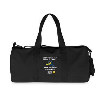 Klein aber dünn – witziges Shirt für JGA - Recycelte Canvas-Sporttasche von Stanley/Stella - Schwarz - Vorne