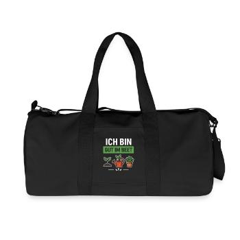 Jardin jardinier lit dire - Sac de sport en toile recyclée Stanley/Stella - noir - Devant