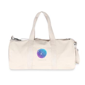 Horoscope du zodiaque Cancer Signe du zodiaque - Sac de sport en toile recyclée Stanley/Stella - blanc naturel - Devant