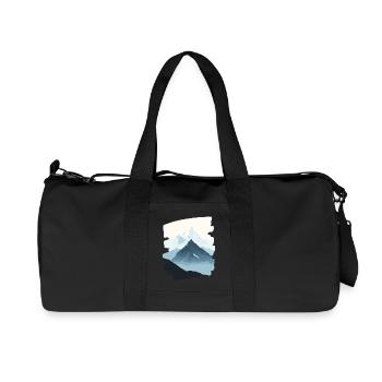 Berge Klettern Kletterer Wandern - Recycelte Canvas-Sporttasche von Stanley/Stella - Schwarz - Vorne