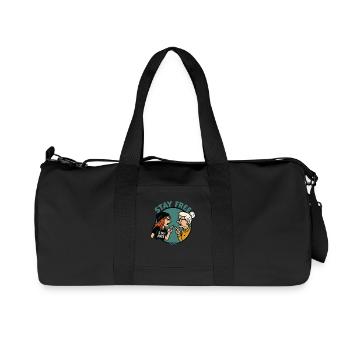 Stay Free: Generationen im Streit - Recycelte Canvas-Sporttasche von Stanley/Stella - Schwarz - Vorne