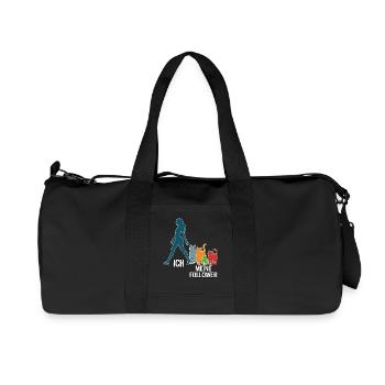 Ich & meine Follower – Katzenhumor Design - Recycelte Canvas-Sporttasche von Stanley/Stella - Schwarz - Vorne