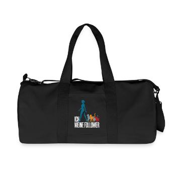 Ich & meine Follower – Katzenhumor Design - Recycelte Canvas-Sporttasche von Stanley/Stella - Schwarz - Vorne