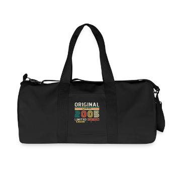 20 Years 2005 Vintage Retro Birthday Gift - Recycled Canvas Sports Bag by Stanley/Stella - black - Front