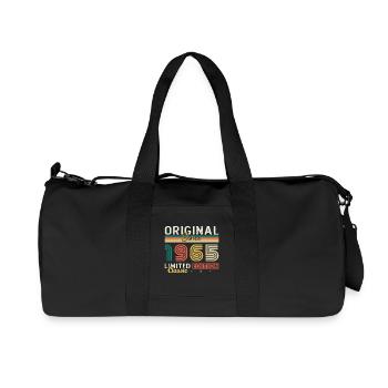 60 Years 1965 Vintage Retro Birthday Gift - Recycled Canvas Sports Bag by Stanley/Stella - black - Front