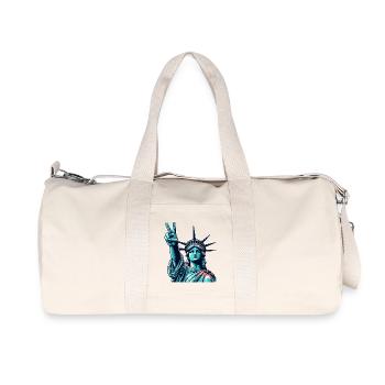 Statue de la Liberté Paix - Sac de sport en toile recyclée Stanley/Stella - blanc naturel - Devant