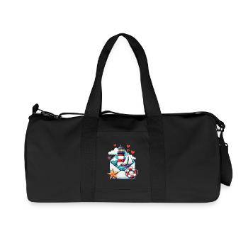 maritime mail - Recycled Canvas Sports Bag by Stanley/Stella - black - Front