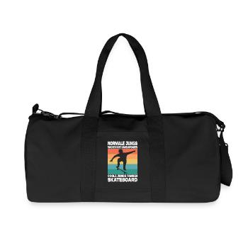 Skateboard Geschenke Skateboardfahrer Outfits - Recycelte Canvas-Sporttasche von Stanley/Stella - Schwarz - Vorne