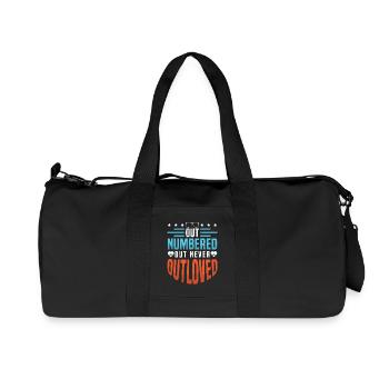 Papa Vater von drei Mädchen Töchtern - Recycelte Canvas-Sporttasche von Stanley/Stella - Schwarz - Vorne