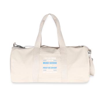 prof de sport - Sac de sport en toile recyclée Stanley/Stella - blanc naturel - Devant