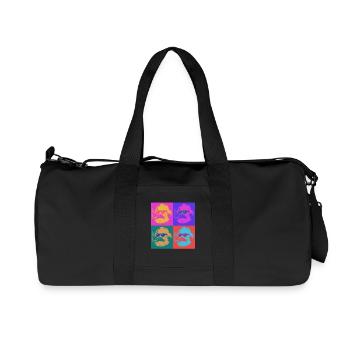 Karl Marx - cool avec cigare - Style Warhol - Sac de sport en toile recyclée Stanley/Stella - noir - Devant