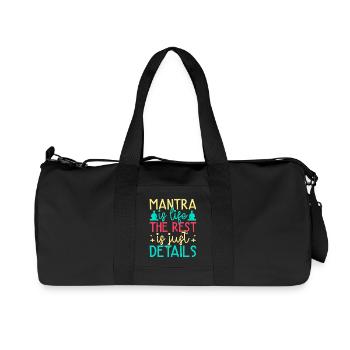 Yoga Mantra Is Life Rest Just Details Funny Yoga - Sac de sport en toile recyclée Stanley/Stella - noir - Devant