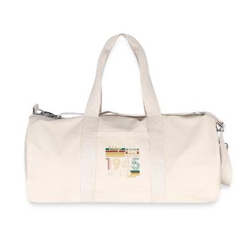 80 Years 1945 Vintage Retro Birthday Gift - Recycled Canvas Sports Bag by Stanley/Stella - natural - Front