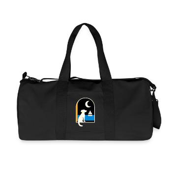 Voilier d’observation des chiens sous la lune - Sac de sport en toile recyclée Stanley/Stella - noir - Devant