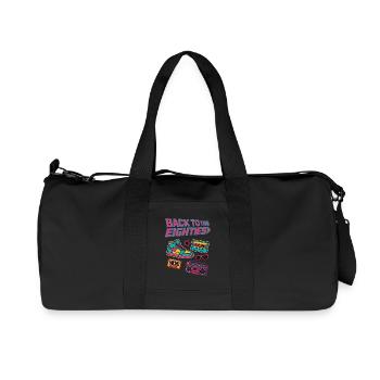 Retour aux années 80 – Design rétro des années 80 - Sac de sport en toile recyclée Stanley/Stella - noir - Devant