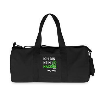 I'm not a hacker – just curious - Recycled Canvas Sports Bag by Stanley/Stella - black - Front