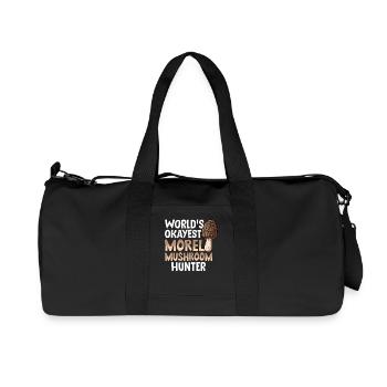 Worlds Okayest Morel Mushroom Hunter - Recycled Canvas Sports Bag by Stanley/Stella - black - Front