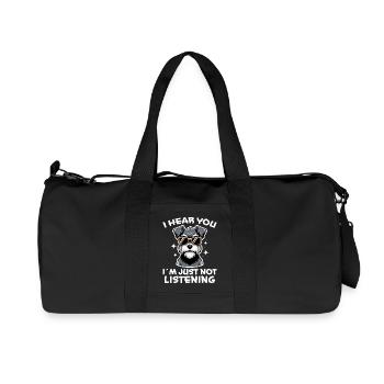 Schnauzer Spruch Lustiges Schnauzer Geschenk - Recycelte Canvas-Sporttasche von Stanley/Stella - Schwarz - Vorne