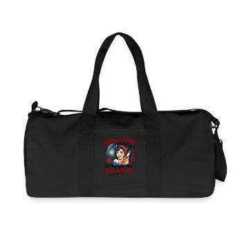 Democracy Is Dying But Here Are The Fireworks - Recycled Canvas Sports Bag by Stanley/Stella - black - Front