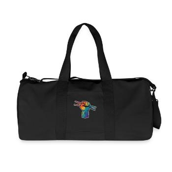 Puissance du batteur – Rainbow Fist - Sac de sport en toile recyclée Stanley/Stella - noir - Devant