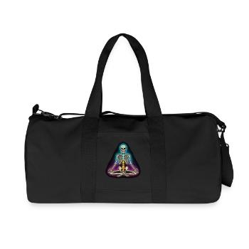 Skeleton Yoga - Chakra Pose - Recycled Canvas Sports Bag by Stanley/Stella - black - Front