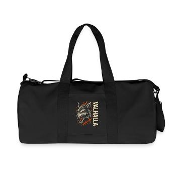 Loup Valhalla – guerrier nordique - Sac de sport en toile recyclée Stanley/Stella - noir - Devant