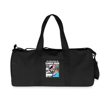 JE SUIS MENTALEMENT EN VACANCES D’ÉTÉ - CADEAU POUR L’ENSEIGNANT - Sac de sport en toile recyclée Stanley/Stella - noir - Devant
