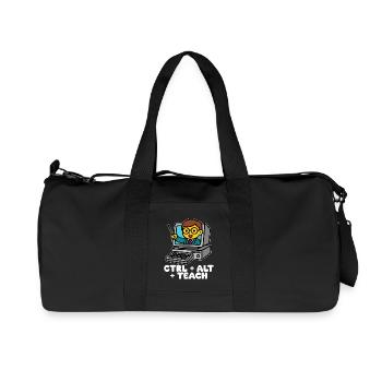 CTRL + ALT + TEACH - CADEAU ENSEIGNANT - Sac de sport en toile recyclée Stanley/Stella - noir - Devant