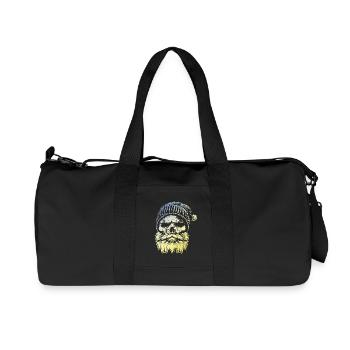 Crâne de bûcheron - Sac de sport en toile recyclée Stanley/Stella - noir - Devant